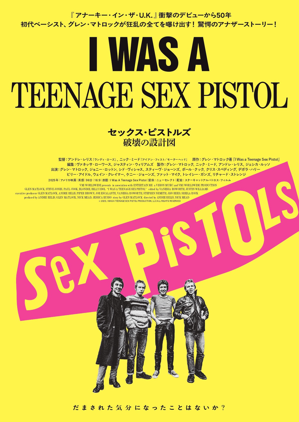 最終価格！4月15日まで！Sex Pistols ポスター セックス・ピストルズの初代ベーシストがすべてを語るドキュメンタリー