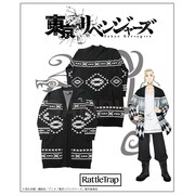 東京リベンジャーズ RATTLE TRAP コラボアイテム ドラケンタトゥ刺繍ニットカーディガンA