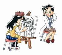 カレンダーに使用される予定のイラスト。芸術の秋編