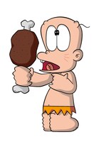 この肉だけはやめられない。(C)そのやま企画／ぴえろ