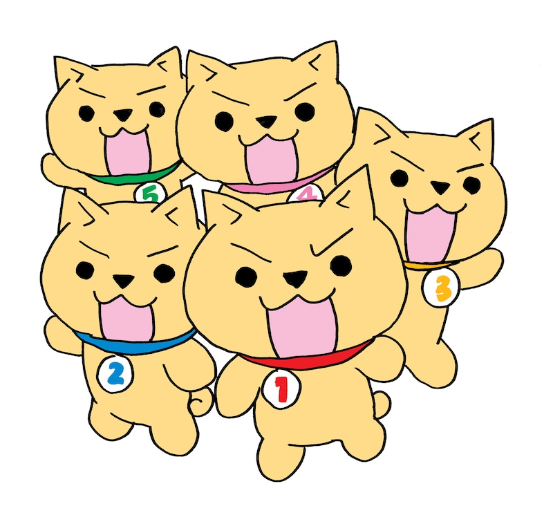 可愛い五つ子の子犬が主人公の「いぬ五」。汚れを知らぬまっすぐな瞳、そのままの君でいて。