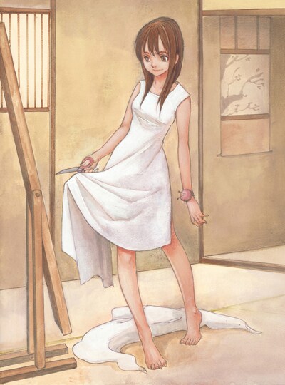 今回の展示会のメイン画像となる描き下ろしイラストより。(C)2009 冬目 景・GoFa