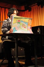 美しいイラストが目をひいたキクチヒロノリ。聖水がキクチを勇気づける。