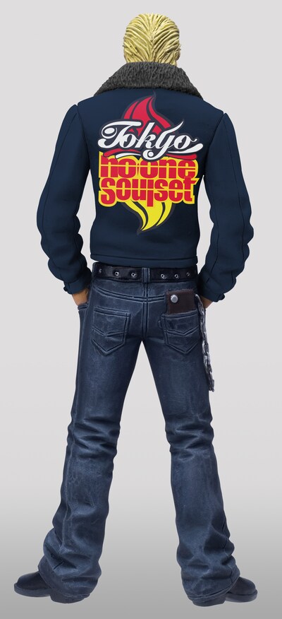 背中に「Tokyo no one Soulset」とロゴがプリントされている。