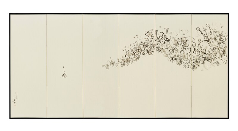 しりあがり寿「パレードの先頭」所蔵：佐野美術館