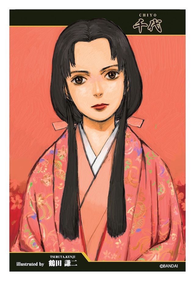 千代カードは鶴田謙二。目を奪われる美しいイラスト。