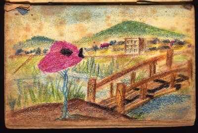 手塚が小学5年生の頃に描いた紙芝居「火星人來る！！」(c)手塚プロダクション