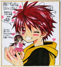 Sho-Comiから応援にかけつけた「好きです鈴木くん!!」の池山田剛。（c）池山田剛／小学館