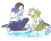 次号予告に掲載されている今日マチ子「COCOON」イラスト。