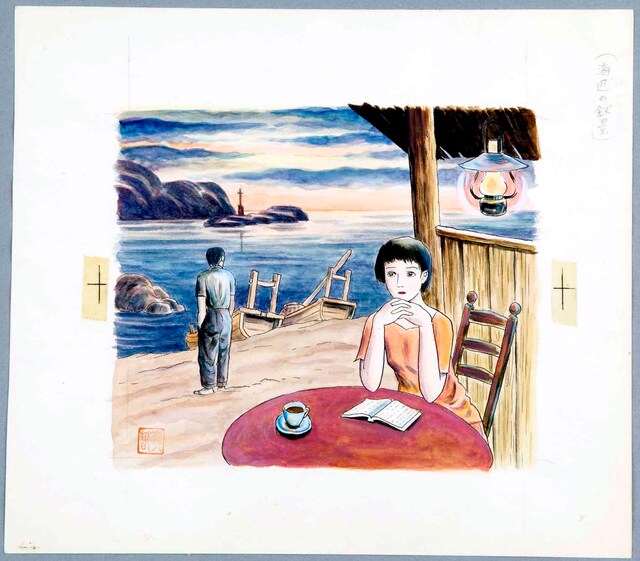 つげ義春「海辺の情景」のリトグラフ。たそがれ気分にぴったりの1枚。