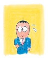 ガロの編集者を務めたあと、コラムニストとしても活躍した渡辺和博のイラスト。