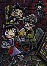 イラストレーション／山川直人。「アックス」68号裏表紙。