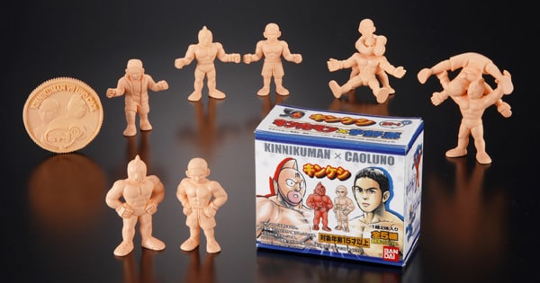 「キン肉マン×宇野薫　キンケシ（R）」。価格は1箱2個入りで210円。(c)ゆでたまご／集英社・東映アニメーション　(c)宇野薫／UNO CAOL SHOWTEN CO.,LTD.