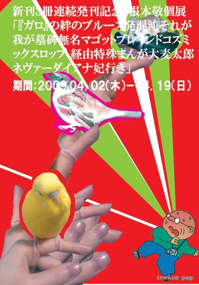 京都トランスポップギャラリーで開催される個展のフライヤー。