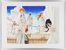 蒼と白をベースとしたスタイリッシュなデザインの「BLEACH」複製原画。春からの新生活にピッタリ。あなたの部屋にもおひとついかが？(c)久保帯人／集英社