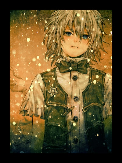 原画展のポストカードに使用されているイラスト。