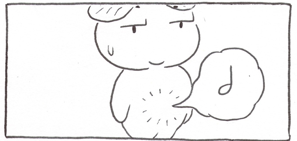 細野くん。お腹の音から物語が始まる。
