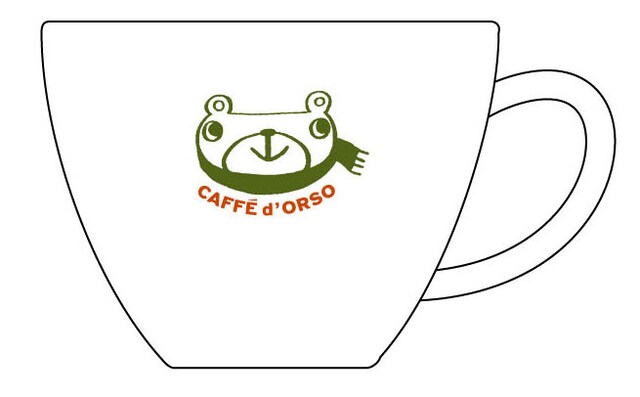 オノクマ屋のエスプレッソカップ。オノの作品を読みながら、オノクマ屋のカップで午後のひとときを楽しんでみては。