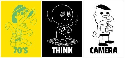 企画展で展示販売されるポスター3種。他にも様々なデザインのものが展示されるとのこと。