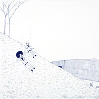 花くまゆうさく「工員の一服」