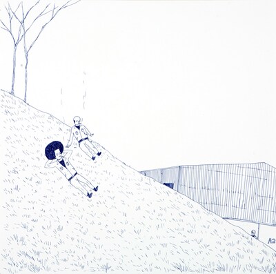 花くまゆうさく「工員の一服」