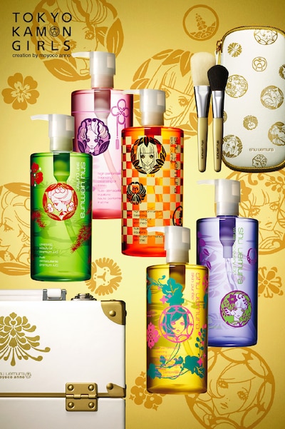 安野モヨコとシュウ ウエムラのコラボレーション企画「Tokyo Kamon Girls」。(c)Relaxnews/ L'Oréal / Shu Uemura