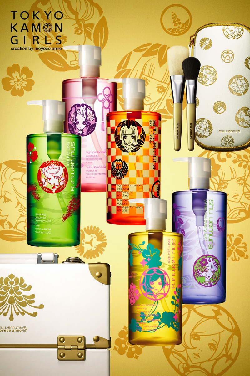 安野モヨコとシュウ ウエムラのコラボレーション企画「Tokyo Kamon Girls」。(c)Relaxnews/ L'Oréal / Shu Uemura