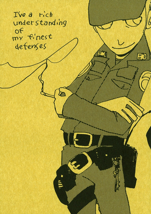 2003年に制作したオノの同人誌「I've a rich understanding of my finest defenses」。