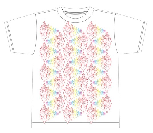 Tシャツ「Rainbow Koshika」。作中に登場するペンダントをデザインに落とし込んでいる。(c)2009松本零士　(c)2009 SUNSOFT　コーシカ(R)