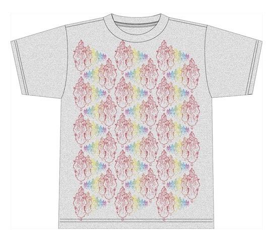 Tシャツ「Rainbow Koshika」。カラーバリエーションのひとつ。(c)2009松本零士　(c)2009 SUNSOFT　コーシカ(R)