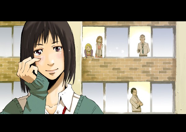 7月31日発売の週刊コミックバンチ35号（新潮社)よりスタートする「99のなみだ」、キービジュアル。