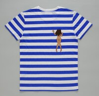 江古田ちゃんTシャツ裏。裏から見ると江古田ちゃんのプリッとしたおしりが！（写真は見本です）