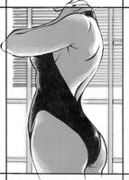 森薫が「Swimsuits Fellows! 2009」用に描き下ろしたカット。都合により誌面にも入っていないお宝画像だ。