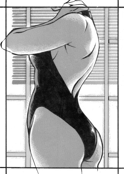 森薫が「Swimsuits Fellows! 2009」用に描き下ろしたカット。都合により誌面にも入っていないお宝画像だ。