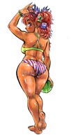 「Swimsuits Fellows! 2009」特設サイトで公開されている宮田紘次によるイラストカット。