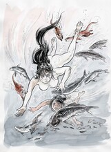 白土三平「カムイ外伝　再会」カット (c)白土三平・赤目プロ/小学館　ビッグコミック