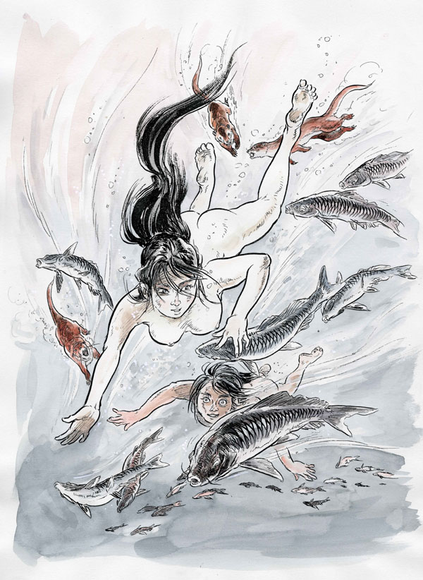 白土三平「カムイ外伝　再会」カット (c)白土三平・赤目プロ/小学館　ビッグコミック