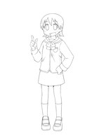 ゲーム版の設定ラフより、ゆっここと相生祐子。たまに暴走する元気いっぱいの女子高生。