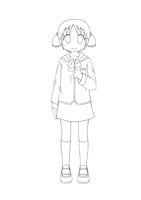 ゲーム版の設定ラフより、長野原みお。ごく普通の女子高生だが、実は腐女子。