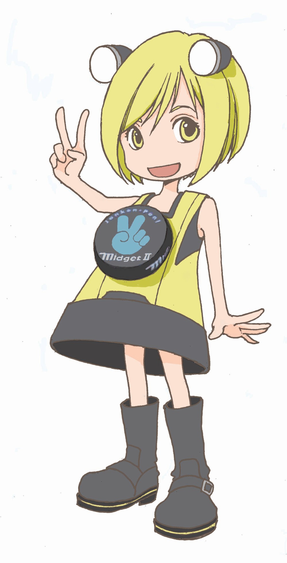 冬目景描き下ろしの「ミゼットちゃん」。松尾訓一が手がけたミニカーを元に描かれている。