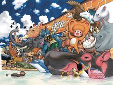 雷句誠、1年半ぶりの新連載「どうぶつの国」第1話扉ページ。主人公の動物は「誰がなんと言おうとタヌキ」だ。(C)雷句誠／講談社