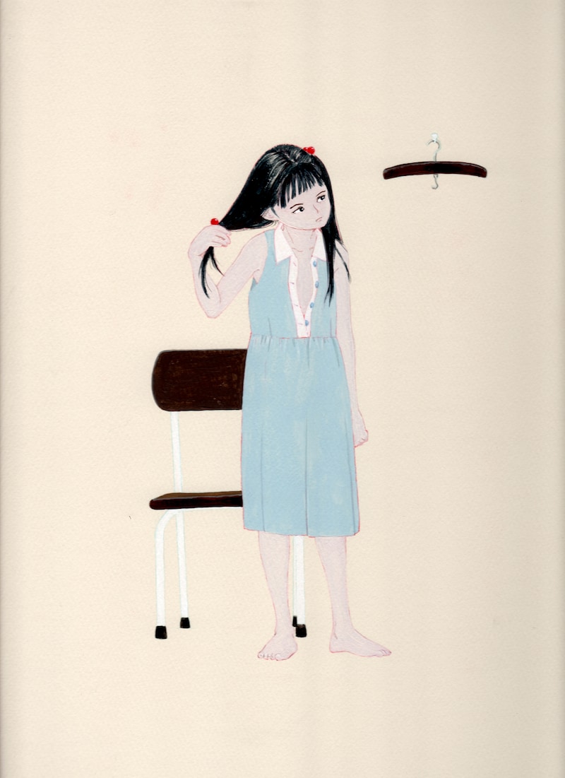 町田の作品。かわいい女の子がたくさん並ぶ展示になりそう。