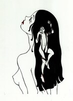 2008年8月に発売された「Sweet ten diary」表紙の原画。