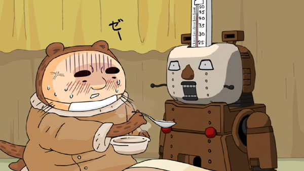 「伝染るんです。」アニメDVD2巻からのイメージ。(C)2009 吉田戦車・小学館／「伝染るんです。」製作委員会