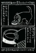 「内田かずひろ個展 相対性理論 ロダン変換式」DMイラスト。