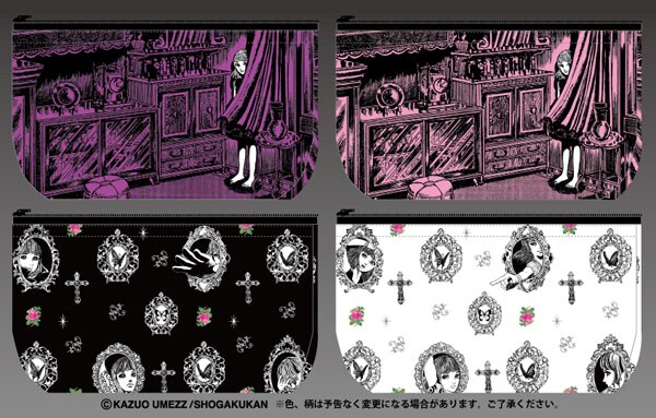 「おろち」ポーチ。物憂げに佇むおろちと、鏡に映る妖艶なおろち。