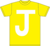 「元祖！浦安鉄筋家族」の登場キャラ、仁がいつも着ている「J」Tシャツ。(c)浜岡賢次／週刊少年チャンピオン