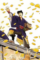 樹林伸原作による星野泰視「風と雷」本編からのカット。義賊とはいえ窃盗は犯罪なので、決して真似はしないように。(c) 樹林伸・星野泰視／講談社