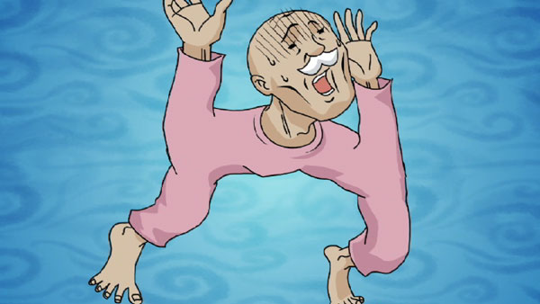 アニメDVD「伝染るんです。」3巻からのカット。(C)2009 吉田戦車・小学館／「伝染るんです。」製作委員会