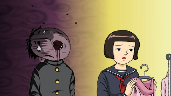 アニメDVD「伝染るんです。」3巻からのカット。(C)2009 吉田戦車・小学館／「伝染るんです。」製作委員会